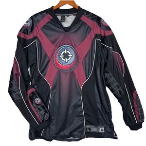 Smart Parts Paintball Jersey Men Sz Large-Lightly Padded Black Red Old School